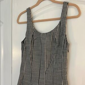 a new day Black & White Gingham Tank Midi Dress